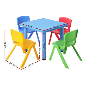 Kids Table and Chair Set | 5 Piece | Blue