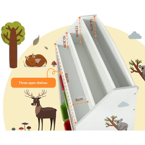 Bookshelf Toy Box & Organizer | 6 Bins Display Shelf Storage