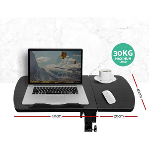Adjustable Black Laptop Table Desk With Fan