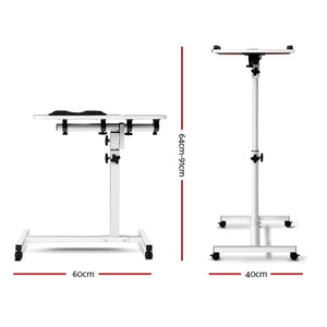 Adjustable White Laptop Table Desk Stand