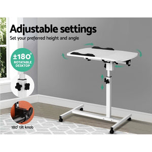 Adjustable White Laptop Table Desk Stand