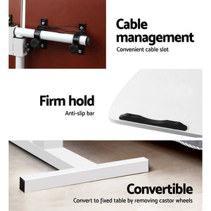 Adjustable White Laptop Table Desk Stand