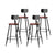 Set of 4 Vintage Industrial Bar Stools | Retro Dining Chairs