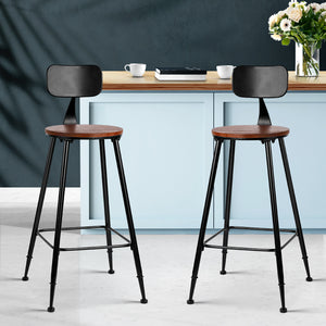 Set of 4 Vintage Industrial Bar Stools | Retro Dining Chairs