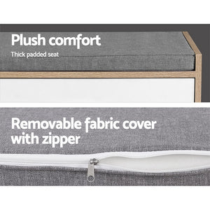 Wooden Cupboard Bench With Storage