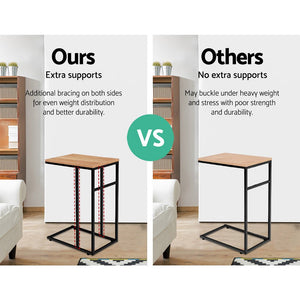 Wooden Metal Frame Coffee Side Table / Laptop Desk