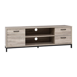 132cm Oak TV Cabinet / Entertainment Unit With Metal Frame