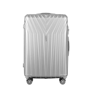 3pc Luggage Trolley Suitcase Sets | 20'' 24'' 28'' | Travel Hard Case | Lightweight Silver