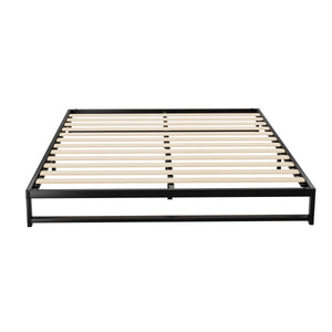 Artiss Double Size Metal Bed Frame - Black | Sturdy Mattress Platform