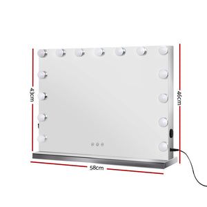 Embellir Hollywood Frameless Makeup Mirror - LED Lighted Vanity | Beauty Mirror