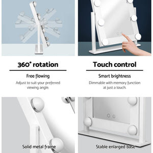 Embellir LED Standing Makeup Mirror - White - The Hippie House