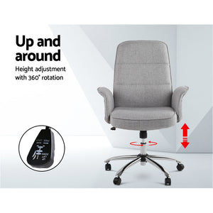 Comfortable Grey Fabric Office Chair