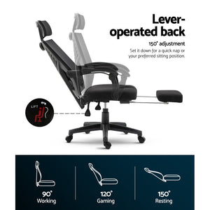 Artiss Gaming Office Chair Computer Desk Chair Home Work Recliner Black