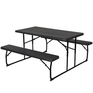 Gardeon 3 PCS Outdoor Dining Set | Picnic Patio Bench Set with Folding Table HDPE