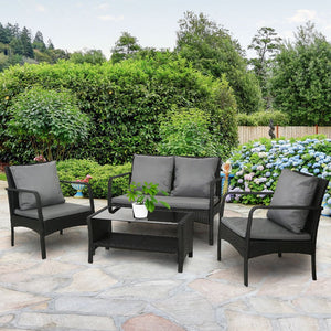 Outdoor Lounge, Table & Chairs Set