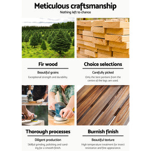 Wooden Wagon Chair Garden Bench Seat for Outdoors