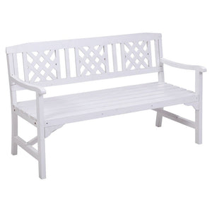 White Timber Wooden Garden Bench Seat