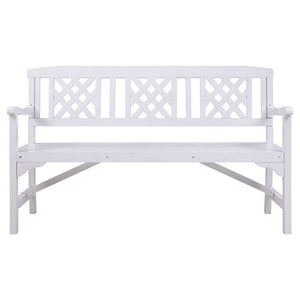 White Timber Wooden Garden Bench Seat