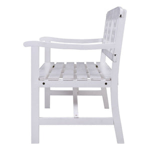 White Timber Wooden Garden Bench Seat