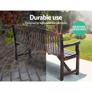 Outdoor Wooden Garden Bench - 3 Seater