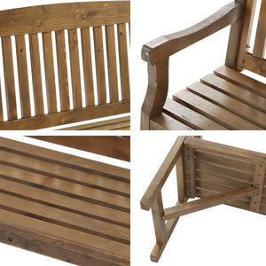 Wooden Garden Bench / Chair - 3 Seater