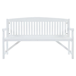 White Wooden Garden Bench / Garden Chair - 3 Seater