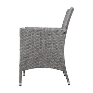 3 Piece Grey Outdoor Chair And Table Furniture Set