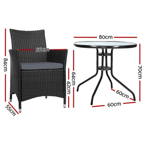 Patio Chair And Table Set - 2PCS