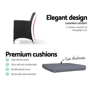 Patio Chair And Table Set - 2PCS