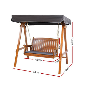 2 Seater Garden Bench Swing