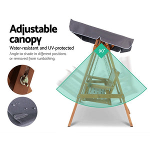 Wooden Swing Chair For Outdoors / Patio