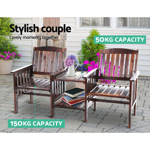 Garden Bench Chair + Table Loveseat