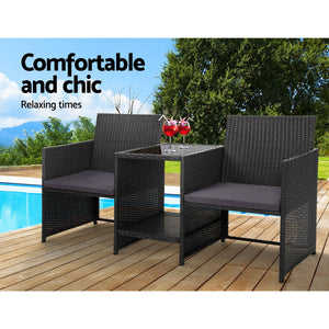 Outdoor Loveseat Patio Chair Set