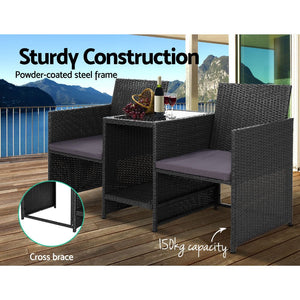 Outdoor Loveseat Patio Chair Set