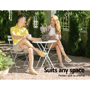 Gardeon Outdoor Setting Bistro Set | Folding Table and Chairs for Patio