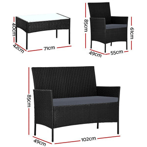 Garden Elegant Sitting Furniture - 4PCS Set