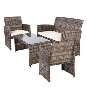 Outdoor Family Lounge Dining Setting - Mixed Grey