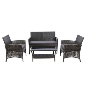 4pc Dark Grey Family Dining Set