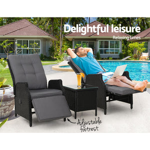 Recliner Chairs / Sun lounge Sofa - 2PCS