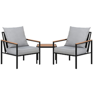 3-Piece Outdoor Furniture Lounge Bistro Set for Patio