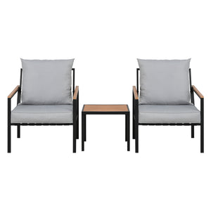 3-Piece Outdoor Furniture Lounge Bistro Set for Patio