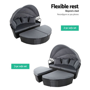 Rattan Patio Day Bed