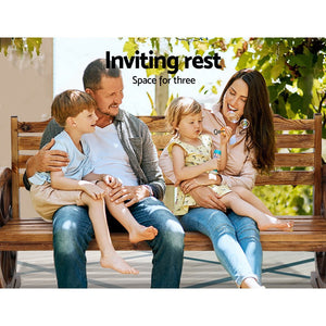 Wooden 3 Person Garden Bench