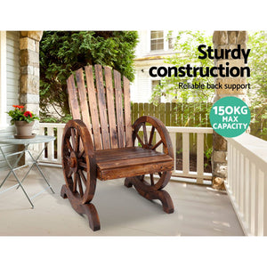 Wooden Wagon Chair For Patio