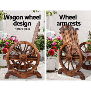 Wooden Wagon Chair For Patio