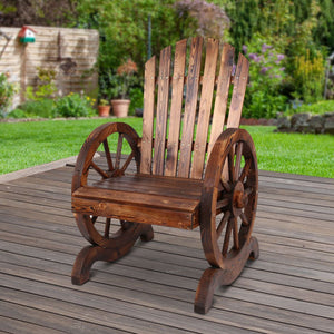 Wooden Wagon Chair For Patio