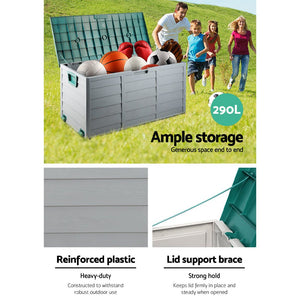 290L Green Outdoor Storage Box