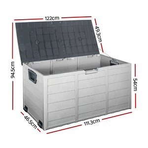 290L Grey Outdoor Storage Box