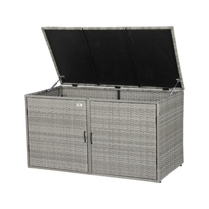 Wicker Outdoor Storage Cabinet Box with Shelf