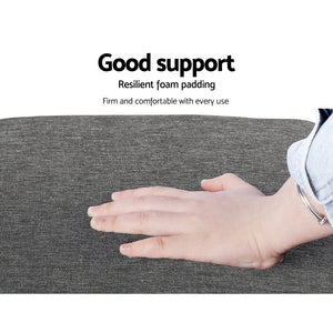 Artiss Grey Fabric Ottoman Footstool